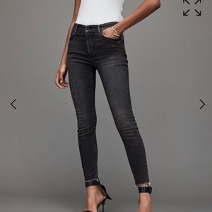 All Saints Miller Mid-Rise Stretch Push Up Skinny Jeans Size 25